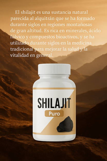 Energía Diaria, Potencia Física y Bienestar Total | Shilajit Máxima Pureza – 500 mg 120 capsulas